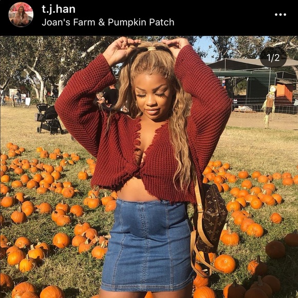 Rust distressed sweater - Picture 1 of 1